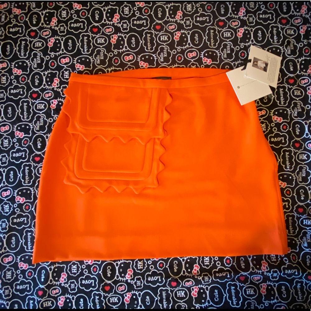 Victoria Beckham Orange Skirt